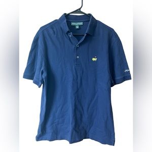 Masters Collection Augusta National Navy Blue Collared Polo Golf Shirt size M